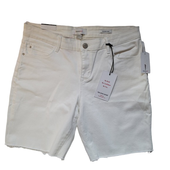 Skinnygirl Pants - Skinnygirl Jeans "The Long Short" White Shorts NWT Women's Size 31/12